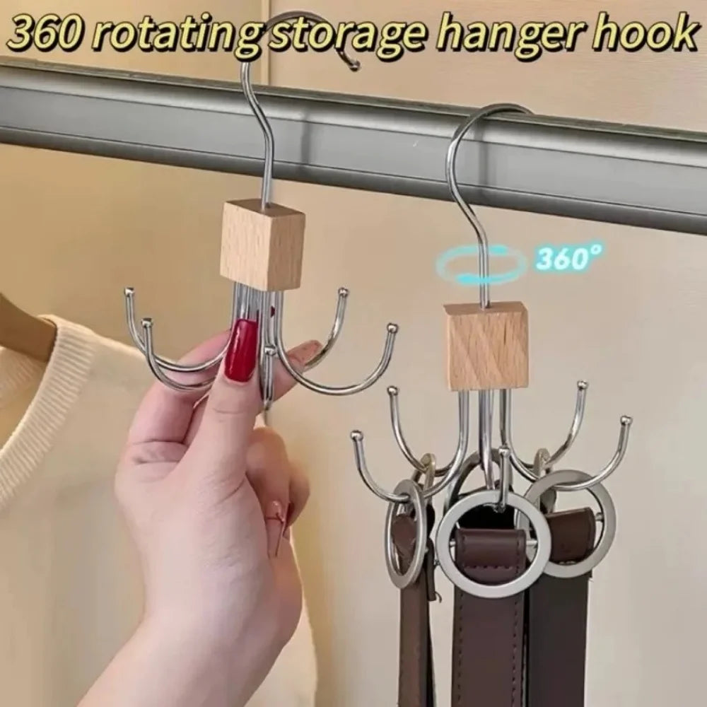 מתלה מסתובב לחגורות וצעיפים