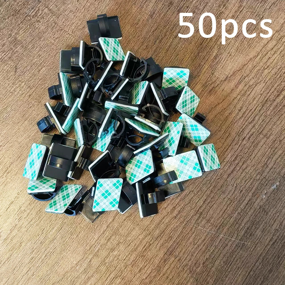 קליפסים דביקים לסידור כבלים – 50 יח'