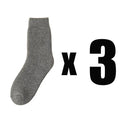 3 זוגות גרביים עם בטנת פרווה – אפור