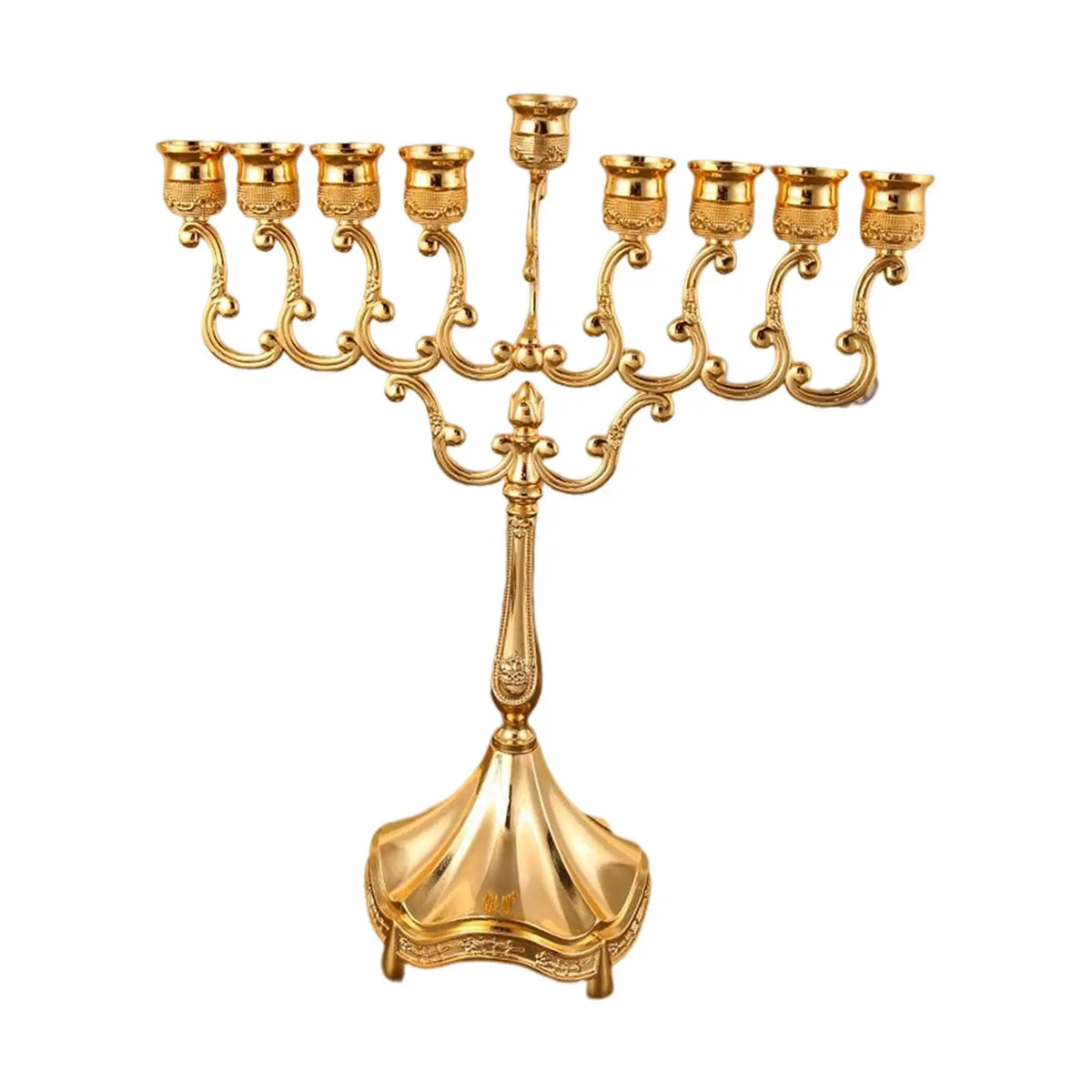 חנוכייה קלאסית גבוהה 30 ס"מ – זהוב