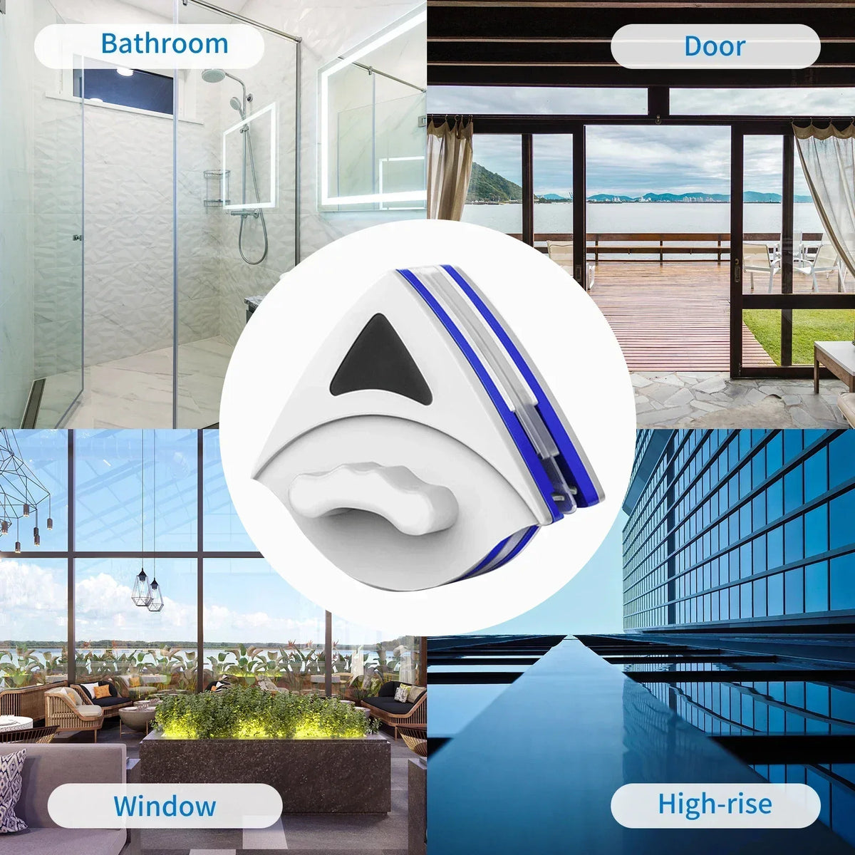 מנקה חלונות מגנטי דו-צדדי – תמונה 1