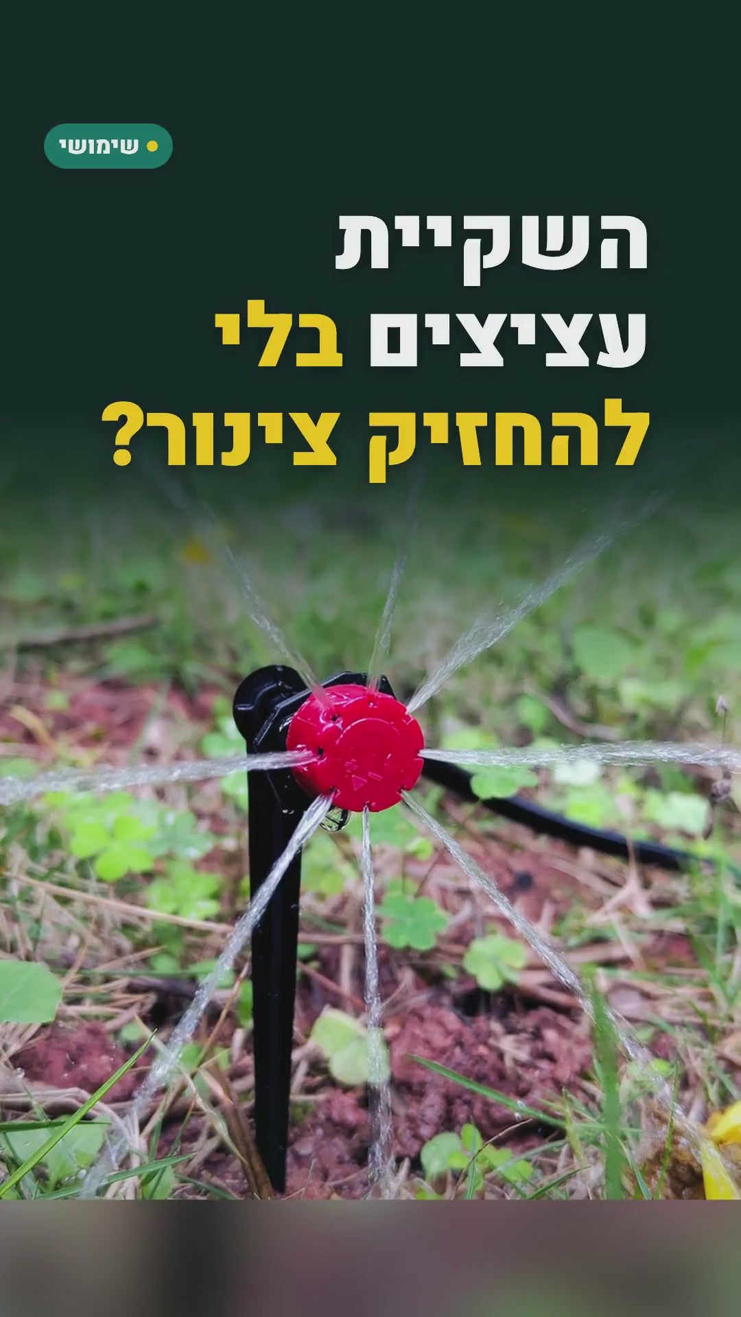 ערכת השקיה בטפטוף להרכבה עצמית – 5, 10, 15 או 20 מטר עם טפטפות מתכווננות – סרטון
