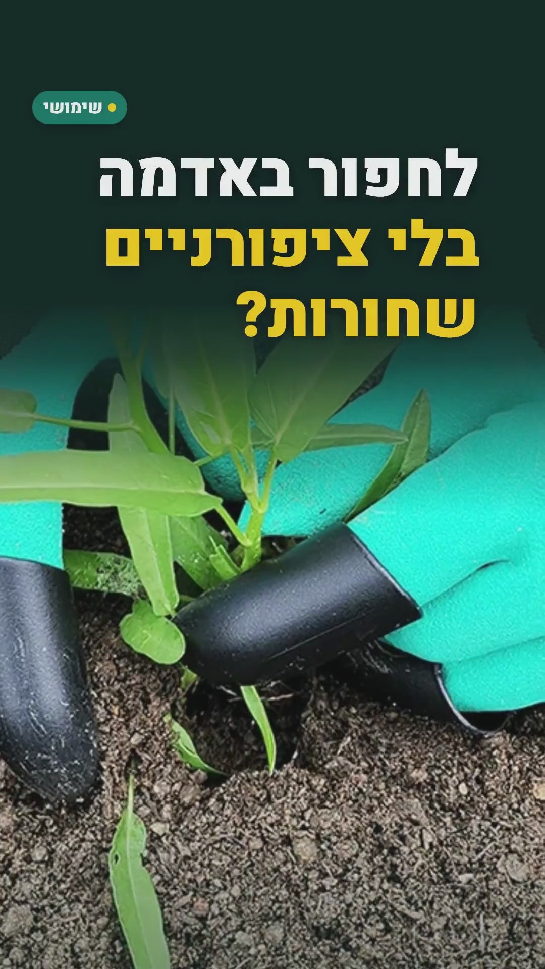 כפפות גינון עם טפרים – חופרים ושותלים בלי כף – סרטון