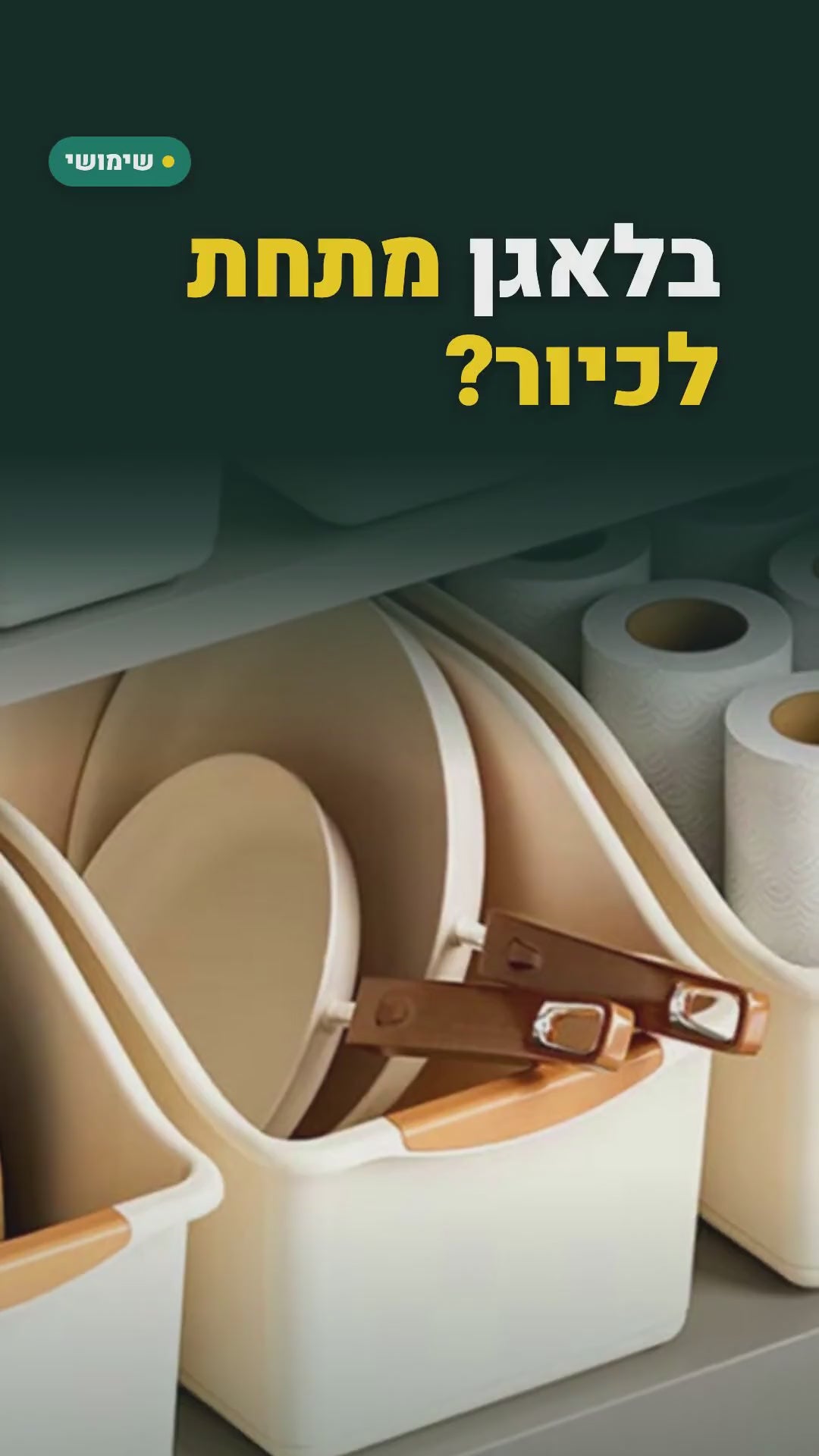 סלסלות אחסון נשלפות למתחת לכיור ולארון – סט 2 או 3 – סרטון