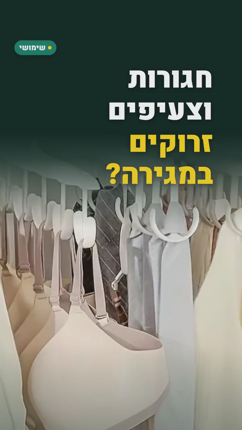קולב מסתובב עם 12 ווים – לחגורות, צעיפים ותיקים – סרטון