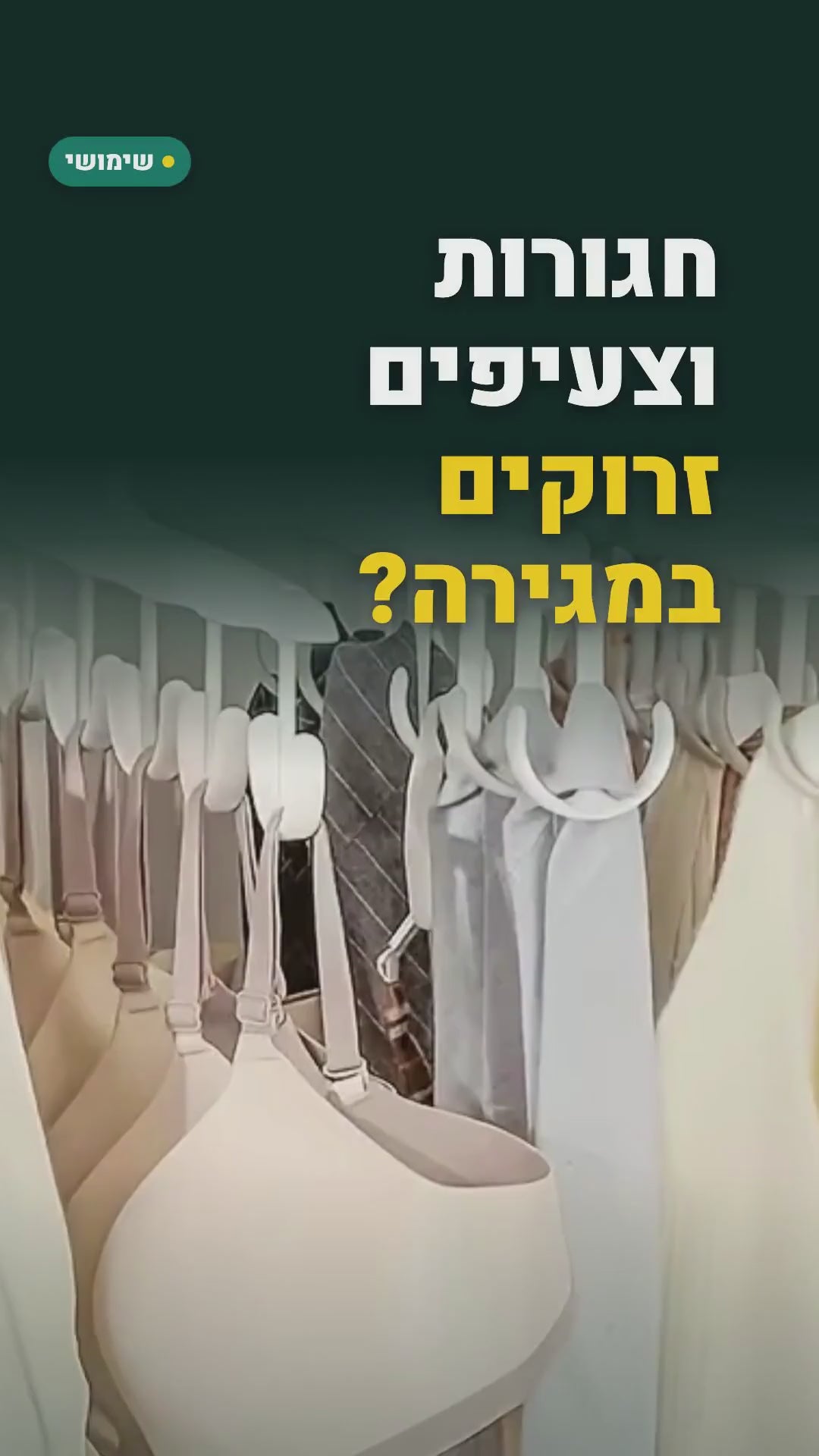 קולב מסתובב עם 12 ווים – לחגורות, צעיפים ותיקים – סרטון